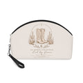 Western Cowgirl Boots Makeup Bag — 'Led by Grace' Cosmetic Pouch